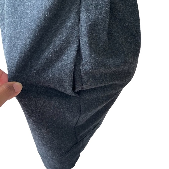 Twelve Couture Wool Pleated‎ Button Front Mini Dress in Charcoal Size: S - Picture 6 of 10